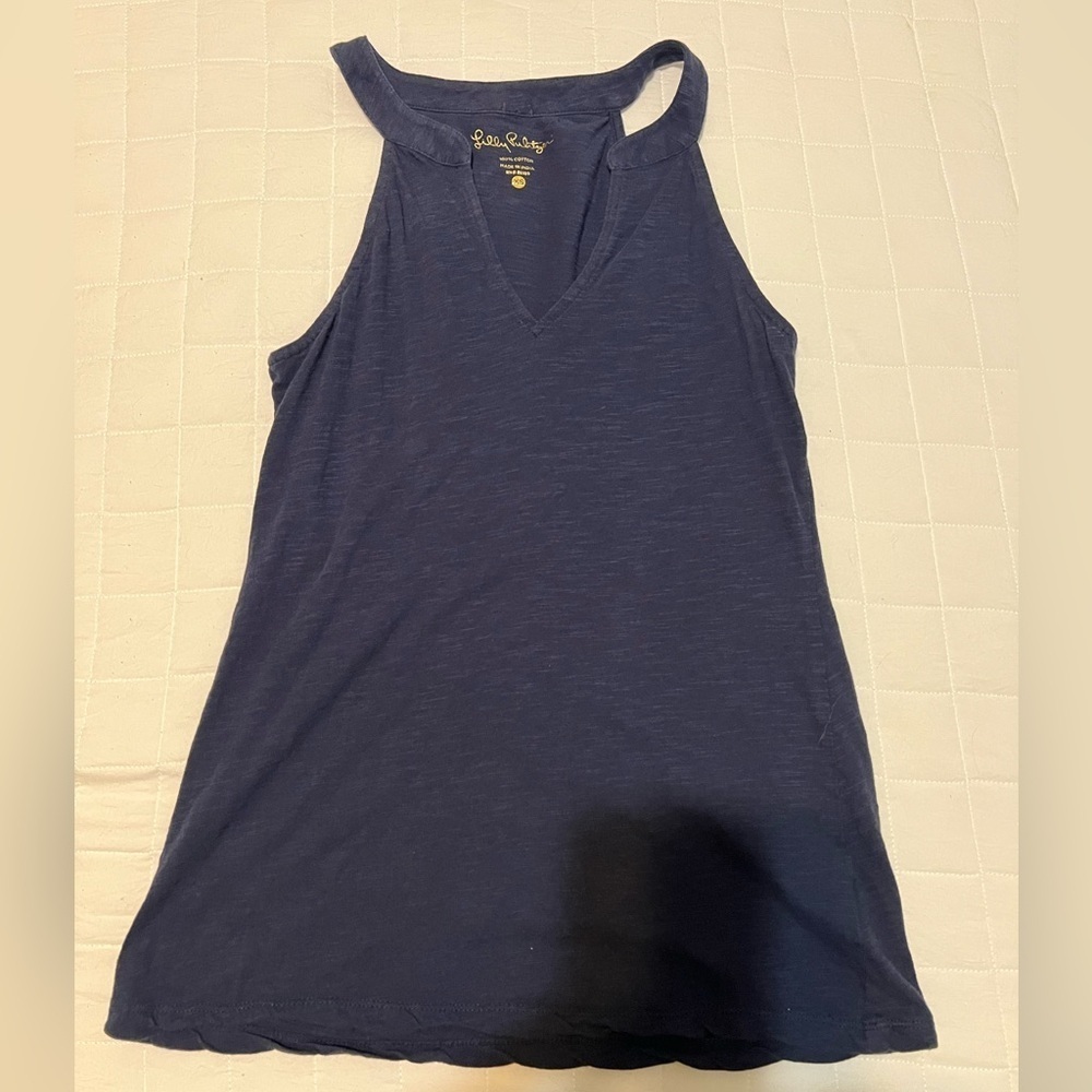 Lily Pulitzer Tank Top Size XS Women’s. Navy Blue 100% Cotton